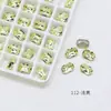 Rhinestones Octogonales Largos Dongzhou de 4*6 mm para Uñas, Rhinestones Octogonales Rectangulares con Base Puntiaguda, Rhinestones para Uñas DIY, Decoraciones Súper Brillantes para Uñas