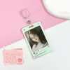 Estilo Ins Porta-Cartão Plástico Transparente Cartão Escolar de Estudante Porta-Identidade com Foto DIY Embossado Porta-Cartão Aidou Goo Chaveiro