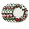 Mantel Redondo Navideño Temu Hombre de Jengibre Caliente Papá Noel Cascanueces Manteles Navideños Impresos Aislantes