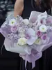 Treze Flores Série Roxa Romântica Papel de Embrulho para Flores Material para Buquê de Dia dos Namorados Papel Kraft Papel de Embrulho para Flores de Presente