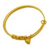 Vietnam oro hueco tallado loto Loto pulsera antigua loto latón chapado en oro moda barriga redonda empujar-tirar pulsera sólida para mujeres