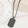 Collar con colgante militar de acero inoxidable con personalidad para hombre estilo ins europeo y americano, sentido del diseño, cadena para suéter de acero de titanio, joyería al por mayor