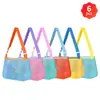 Bolsa de Presente Infantil Colorida de Gelatina, Bolsa de Brinquedo, Bolsa de Concha Oca, Bolsa de Viagem para Praia, Bolsa de Malha Transparente para Praia