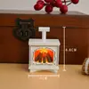 Superventas transfronterizo Lámpara de mini chimenea LED luz de noche para casa de muñecas Lámpara de llama DIY hecha a mano Adorno decorativo creativo