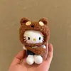 Popular Gato de Dibujos Animados Kt Vestido Cruzado Lindo Colgante de Peluche Llavero de Mochila Decoración de Bolsa Muñeca Juguete Venta al por Mayor