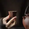 Taza de Té Japonesa Estilo Wabi-Sabi Dinastías Tang y Song, Juego de Té Kung Fu, Taza de Cata de Arcilla Estilo Antiguo Cerámica, Taza Individual Pequeña Capacidad Cerámica Gruesa