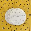 Papel de Lija Automotriz Amarillo de 6 Pulgadas y 15 Agujeros con Respaldo de Arena 150mm Anti-Obstrucción Resistente al Desgaste Lija de Disco para Lijado de Pintura