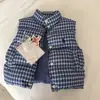 Chaleco Espeso para Niños 2026 Invierno Niños Marca de Moda Cuadros Bebé Espeso Niño Pequeño Cálido Chaleco Chaqueta Elegante