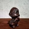 Talla de Madera de Ébano de una Figura de Mono, Adorno de Mono No Enojado, Mono del Zodiaco, Linda Decoración de Escritorio, Compatible con los Cinco Elementos, Feng Shui