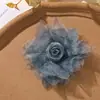 Principios de Primavera Dulce Organza Teñido Degradado Floral Rosa Clip para el Cabello DIY Goma para el Cabello Accesorios para el Cabello de Mujer Adornos Florales