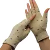 Nuevos guantes de mujer de medio dedo forrados de polar elásticos finos de terciopelo cálidos para trabajo mecanografía estudiantes escritura otoño e invierno lazo medio