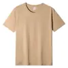 Camiseta de algodón puro de 200 g con logo y texto impresos, ropa de trabajo, camiseta publicitaria, camiseta al por mayor, uniforme escolar de manga corta, DIY