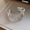 Pulsera hueca abierta retorcida multicapa transfronteriza europea y americana con diseño de nicho, joyería de mujer moderna y única