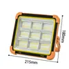Iluminación Solar Portátil para Exteriores Transfronteriza Estilo Camping Puesto de Venta Carga Multifunción USB Reflector de Emergencia Luz Fuerte