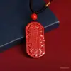 Guan Yu Sándalo Rojo Cinabrio Colgante Guanyin Collar Joyería Fábrica Mayorista Transmisión en Vivo Dropshipping S2051305