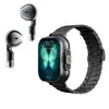 Reloj Inteligente D8Pro de Aleación de Zinc y Auriculares 2 en 1 Llamada Bluetooth Música Multifunción NFC Deportes Silicona
