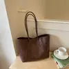 Shuai Mi Jia Moda Estilo Coreano Bolsa Tote Grande Capacidade Feminina 2026 Nova Bolsa de Ombro Simples Casual para Trabalho e Deslocamento