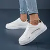 Zapatos Blancos Populares Versátiles Nuevos de Verano 2025 para Estudiantes, Zapatos Deportivos Planos Casuales de Verano para Mujer, Zapatos con Suela Gruesa para Aumentar la Altura