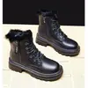 Botas de Nieve para Mujer 2026, Botas con Forro Polar Añadido, Zapatos de Algodón Engrosados, Botines de Invierno, Botas Martin de Suela Gruesa, Zapatos de Invierno, Antideslizantes