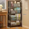 Estantería para Uso Doméstico, Librería de Múltiples Niveles para Montar en la Pared, Gabinete de Almacenamiento y Exhibición de Pie, Estante Móvil para Juguetes, Libros y Snacks para la Sala de Estar