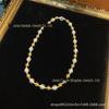 Colar de Design de Contas Redondas Espaçadoras Douradas Prateadas Brilhantes 18K Banhado a Cobre Dourado de Luxo Leve Francês Indústria Pesada Exquisito Luxo Leve Diário