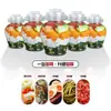 Frascos de vidrio estilo Sichuan para encurtidos, engrosados y con tapas interiores, para uso doméstico, adecuados para encurtir y conservar, incluyendo frascos para chucrut y otras verduras encurtidas