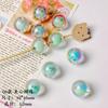 [Elfo de primavera] Lindas cuentas redondas de acrílico con cuentas inferiores, cuentas pintadas a mano, pulsera de material hecho a mano para bricolaje
