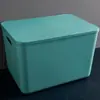 Caja de Almacenamiento con Contraste de Color Morandi para Snacks, Ropa, Artículos Varios, Organizador Doméstico, Cocina, Condimentos, Cesta de Almacenamiento de Plástico con Tapa