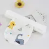 Toalla absorbente para bebé, almohadilla de gasa para niños, toalla para la espalda, algodón puro Clase A con estampado de dibujos animados, toalla absorbente a prueba de sudor para bebé de jardín de infantes