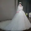 Vestido de Novia 2026 Vestido de Novia Principal de la Novia Otoño e Invierno Manga Larga Vestido Formal Estilo Francés Artesanía Pesada Estilo de Corte Retro Vestido para Ceremonia de Recepción