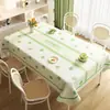 Toalha de Mesa Floral Fresca e Simples, Impermeável e à Prova de Óleo, Jogo Americano Sem Lavagem, Toalha de Mesa Retangular para Mesa de Jantar, Toalha de Mesa de Luxo Leve de Alta Qualidade para Mesa de Centro
