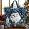 2026 Nuevo Bolso Tote Acolchado Bordado de Moda Navideño Estampado Digital Transfronterizo Bolso de Algodón Casual para el Trabajo