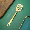 Nuevo Set de Utensilios de Cocina de Acero Inoxidable, Mini Utensilios de Cocina de 6 Piezas, Espátula China, Cucharón Pequeño para Sopa, Espátula para Pasteles, Olla Pequeña Dorada