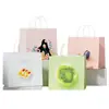 Bolsas de Tote para Hornear, Bolsas de Papel Kraft, Bolsas de Empaque para Pasteles y Postres, Bolsas de Regalo de Cumpleaños, Personalizables con Impresión de Logo