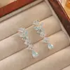 Brincos Coloridos de Borboleta com Franjas de Zircônia para Primavera e Verão, Design de Nicho, Brincos Únicos e Bonitos em Forma de Gota d'Água, Acessórios de Orelha Exquisitos e Modernos