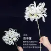 Materiais florais em tons de branco para salões de casamento, móveis para vitrines, adereços de flores de seda para decoração suave, arranjos de flores, marcadores de corredor, buquês artificiais atacado