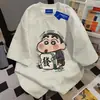 Camiseta de Manga Corta con Diseño Tie-Dye Estilo Coreano Estilo Perezoso para Hombres y Mujeres, Top Casual Suelto y Versátil de Verano para el Trabajo