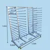 Estante móvil para secado de pintura, estante para secado de puertas termoformado, estante para tablero de secado de puertas horneadas con pintura, fabricante de estantes para tableros de secado de salas de pintura