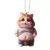 Colgante Plano Acrílico Decoración del Hogar Gato Panzón Nuevo Producto Adorno Coche 2D Colgante Mochila Transfronterizo