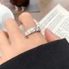 Anillo sencillo de plata 925, anillo que no se decolora, diseño de nicho, sensación de estilo ins, joyería simple, anillo de plata esterlina de alta gama, venta al por mayor para mujeres