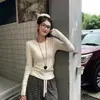Nueva Camiseta Base de Punto Redonda Estilo Suave Otoño/Invierno 2026 para Mujer, Cálida, Amigable con la Piel, Elástica, Top Ajustado