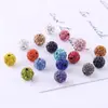 6m Buraco Duplo Feito à Mão Bola de Argila Totalmente com Diamante Buraco Reto Contas Espaçadoras DIY Acessórios para Joias Bola de Diamante Shambhala Contas de Transferência