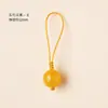 Cadena para Teléfono Dios de la Riqueza de Cinco Vías de Ágata Chapada en Oro, Colgante de Teléfono de Cristal Natural, Cadena Anti-Pérdida para Bolso Estilo Chino Cinco Elementos Al por Mayor