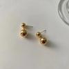 Pendientes de aro con colgante de bola tamaño doble para mujer, diseño de nicho, sentido del temperamento, alta calidad, franceses, adecuados para verano, agujas de plata 925