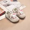 Zapatos de Princesa Nuevos de Velcro para Niños Primavera y Otoño 2026 para Niños Pequeños, Suela Suave, Lindos Zapatos Casuales con Diseño de Puntos