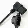 Enchufe de escritorio en codo C13c14 cable de enchufe para chasis principal de computadora con orificio para tornillo cola de pin protección contra fugas