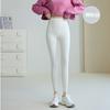 Pantalones Base Muscular, Espina de Pescado tipo Nube de Cintura Alta, Sin Línea Incómoda, Pantalones Mascarilla Facial, Leggings Delgados de Nueve Puntos, Pantalones Deportivos con Bolsillo de Solapa, Pantalones de Yoga