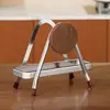 Suporte para Tábua de Corte de Aço Inoxidável para Cozinha Bancada Madeira de Faia Suporte para Tampas de Panela Tábua de Corte Armazenamento Doméstico Suporte para Tábua de Corte Escorredor para Tábua de Corte
