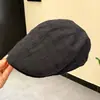 Nueva gorra simple de visera para mujer, versátil para primavera y verano, boina de pintor, gorra octogonal, gorra de vendedor de periódicos retro versátil