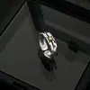 Anel Mobius Minimalista para Homens, Anel de Dedo Indicador Moderno e Sofisticado para Mulheres, Anéis de Casal, Design de Nicho, Aço Titânio, Não Desbota